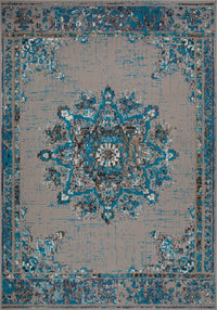 Rich Royal Grey 3x5 Area Rug