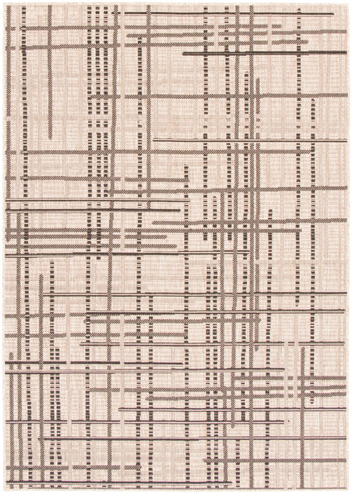 Sadie Burburry Silver-Black Area Rug - 5'3\" x 7'7\"
