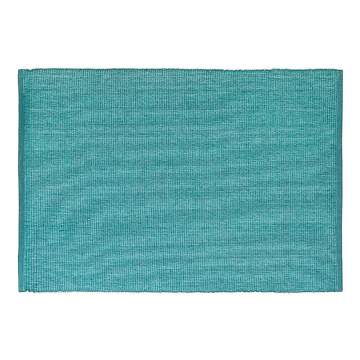 Chambray Ribbed Placemat Teal - Set of 12