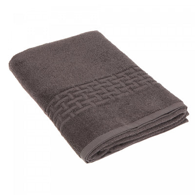 Basketweave Bath Towel 27 x 50 Charcoal Grey - Set of 2 Towels|Serviette de bain nattée gris anthracite 27 x 50 - ensemble de 2 serviettes