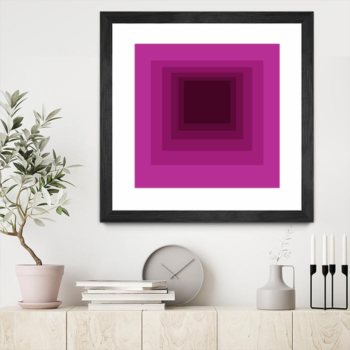 \"After Josef G\" Matted and Framed Black 36x36 Wall Art