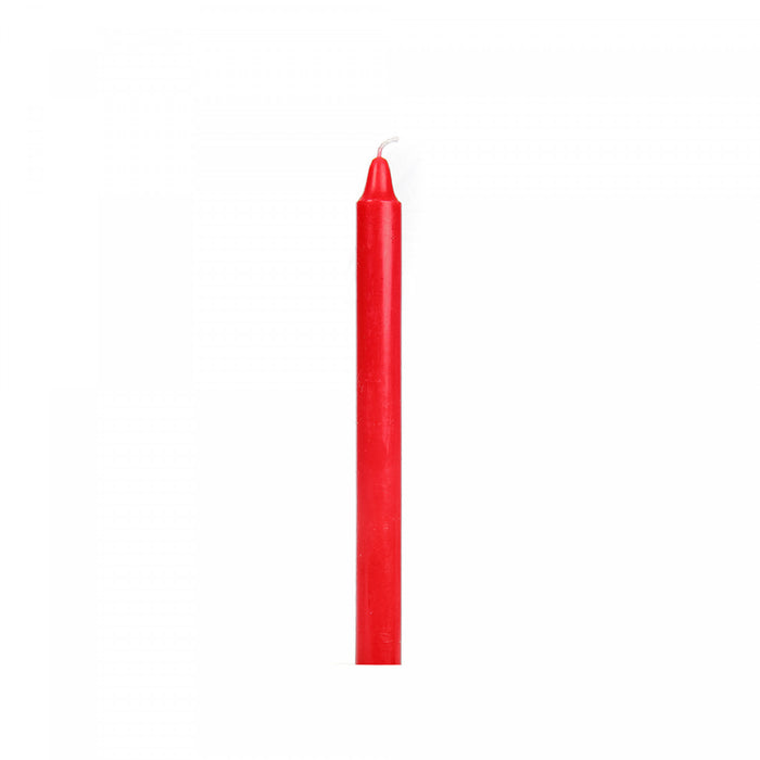10\" Unscented Columns Red - Set of 12 Candle