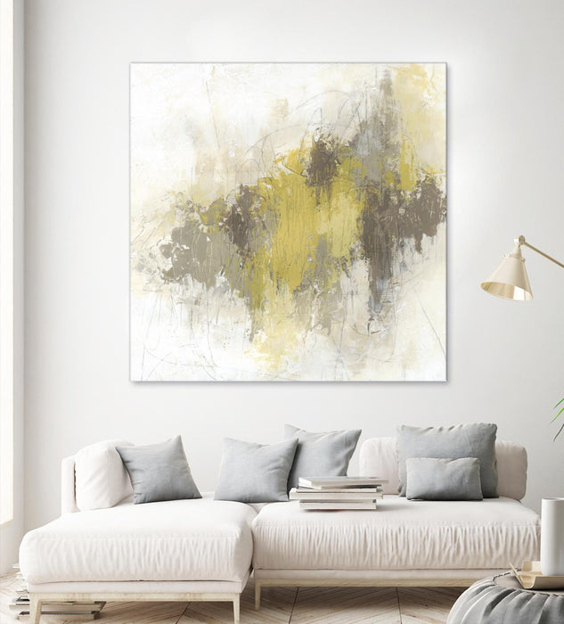 \"Saffron Abstract I\" Giant Art 72x72 Wall Art