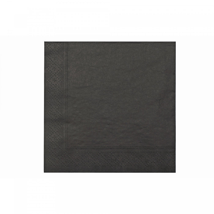 20 Pack Luncheon 3 Ply Napkin Black - Set of 6