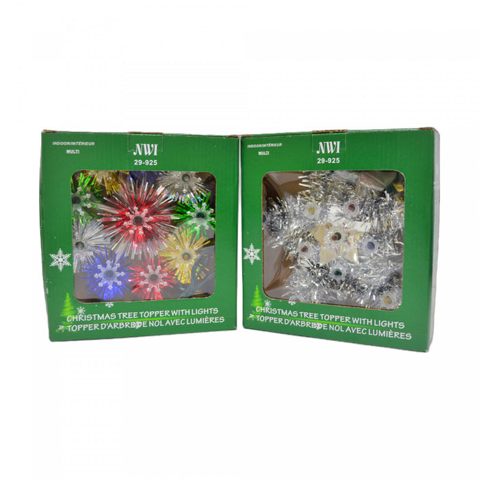 8\" 10lt Star Tree Topper Clear Bulbs - Set of 2 Christmas Lights