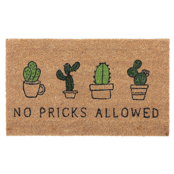 Coir Door Mat No Pricks Allowed Floormat