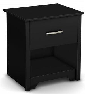 Fusion 1-Drawer Nightstand - Pure Black