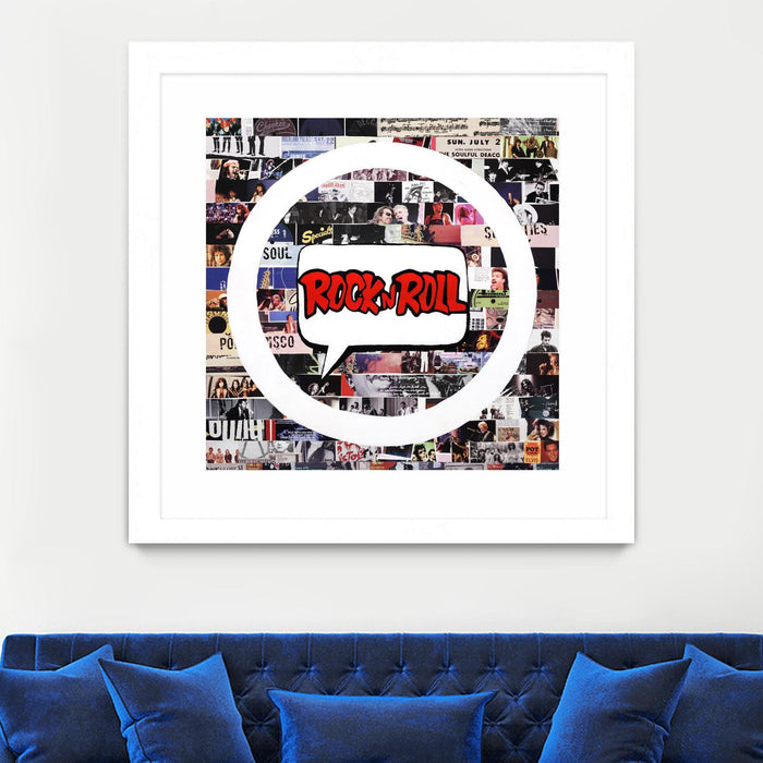 \"Its Here To Stay\" Matted and Framed White 36x36 Wall Art