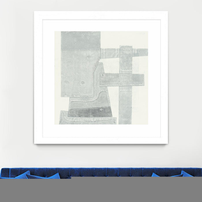 \"Orien\" Matted and Framed White 36x36 Wall Art