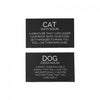 Canvas Wall Sign Dog/cat Noun 10 x 6 - Set of 2 Wall Decor