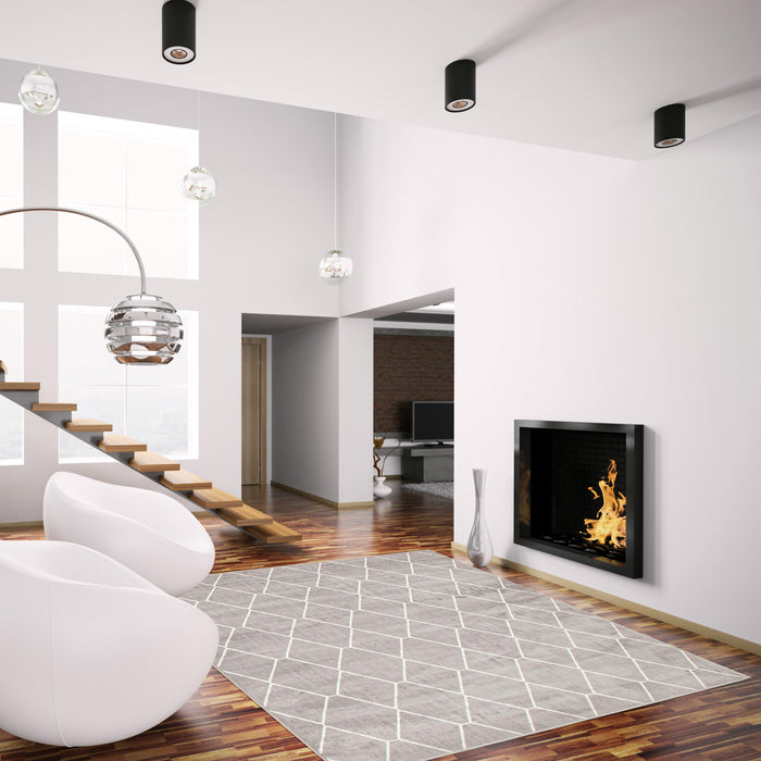 August Grey-White 6'7\" x 9'6\" Area Rug