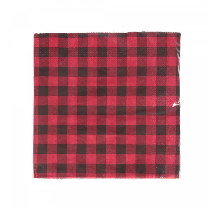 20 Pack Luncheon 3 Ply Napkin Buffalo Plaid