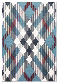 Kors Blue Machine Washable Area Rug - 3'0