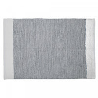 Handloom Cotton Rug with Lurex Silver Floormat
