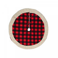 Red Buffalo Tree Skirt with Sherpa Border