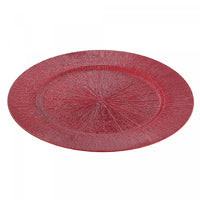 Charger Plate Sand Script Red 13