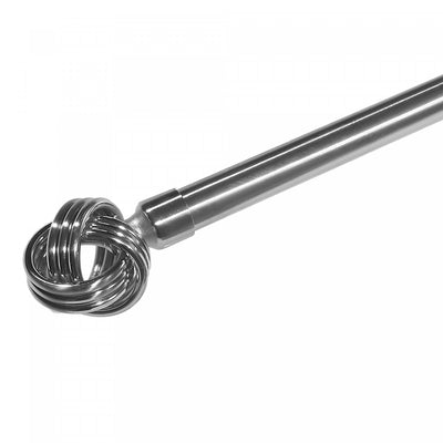 Nickel Knot Metal Drape Pole Set - 16/19 mm|Ensemble tringle à rideaux en métal à motif de nœud en nickel - 16/19 mm