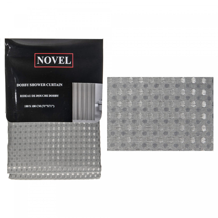 Dobby Shower Curtain Grey Shower Curtains