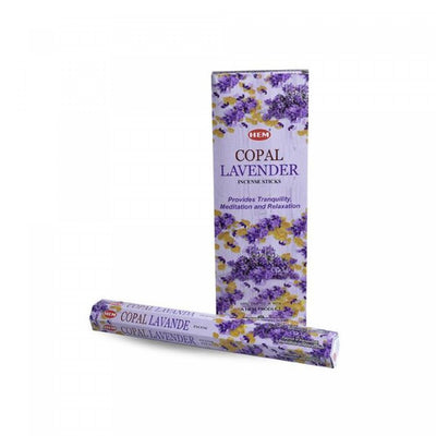 Hem Incense 20 Stick Copal Lavender - Set of 6 Incense Sticks|20 bâtons d’encens Hem à arôme de copal et de lavande - ensemble de 6 paquets de bâtons d’encens