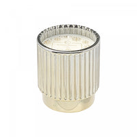 4.6oz Ribbed Gold Electroplated Scented Candle Winter Berry - Set of 2