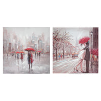 Hand Painted Canvas Wall Art Romantic Umbrella - Set of 2 Wall Decor