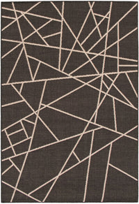 Sadie Abstract Black-Silver Area Rug - 5'3