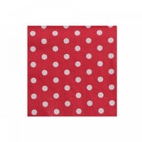 20 Pack 3 Ply Cocktail Napkin Red Polka Dot - Set of 6