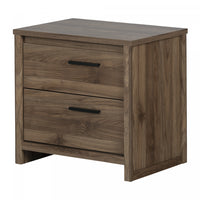 Tao 2-Drawer Nightstand - Natural Walnut 