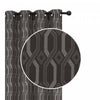 Jacquard Blackout Panel Chain Link Chocolate 84\"- Set of 2