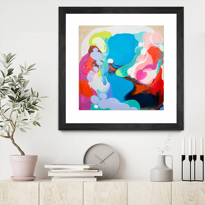 \"Traveling Back In Time\" Matted and Framed Black 36x36 Wall Art