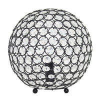Elegant Designs Elipse 10 Inch Crystal Ball Sequin Table Lamp, Restoration Bronze