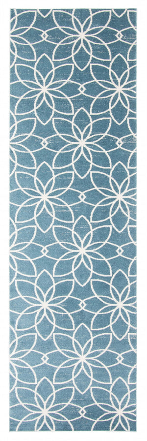 Terali Turquoise Machine Washable Area Rug - 2'6