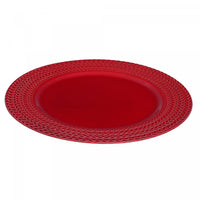 Charger Plate Braids Red 13