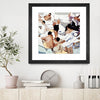 "Tammy & Greg's Pool Party" Matted and Framed Black 30x30 Wall Art