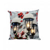 LED Velvet Cushion Triple Lamp Post 18 x 18 - Set of 2 Cushions