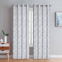 Preston Grommet Pair of Grey Curtain Panels - 54x95