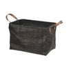 Rect. Textilene Storage Basket with Handles Chocolate