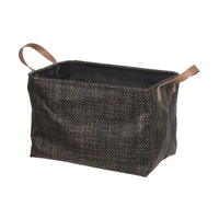 Rect. Textilene Storage Basket with Handles Chocolate