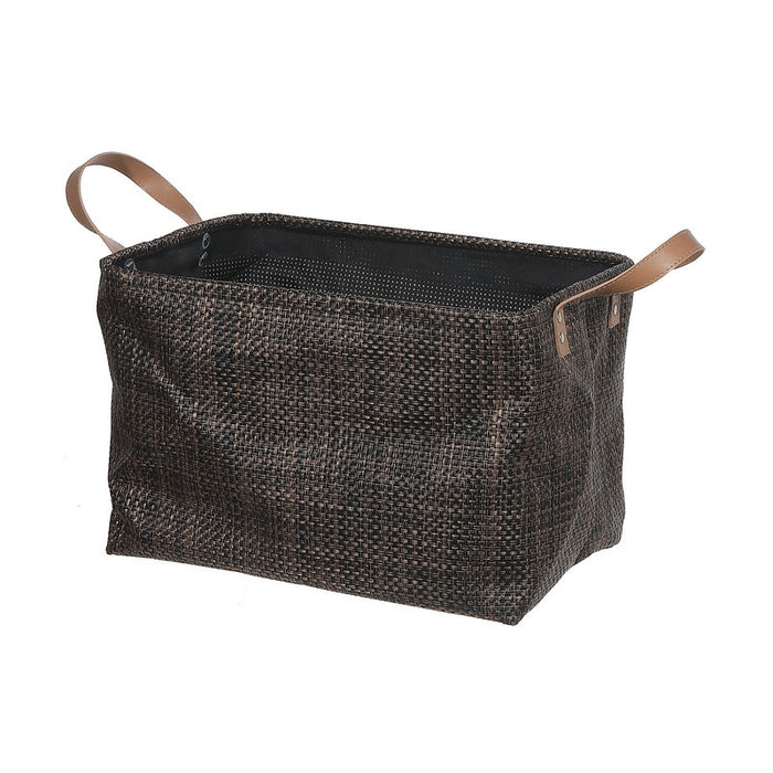 Rect. Textilene Storage Basket with Handles Chocolate