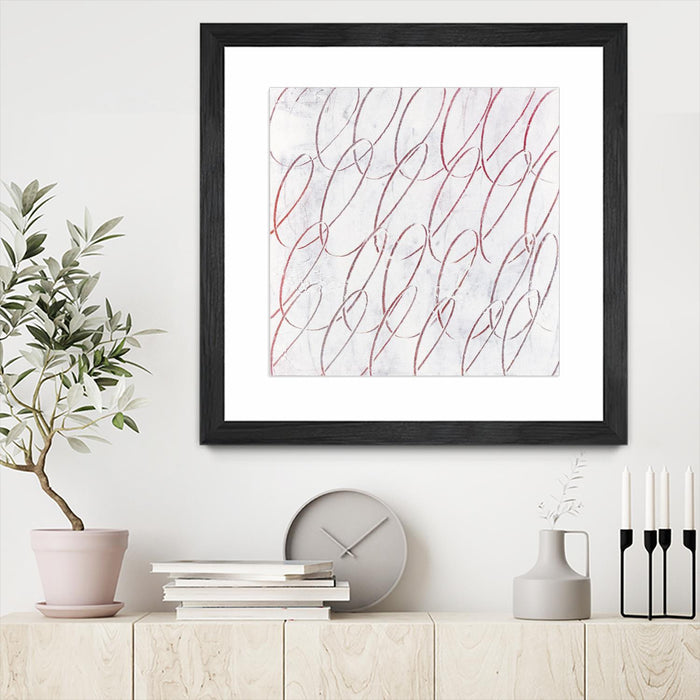 \"Hula I\" Matted and Framed Black 36x36 Wall Art