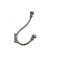 Classic Double Iron Wall Hook Nickel - Set of 2 Hooks