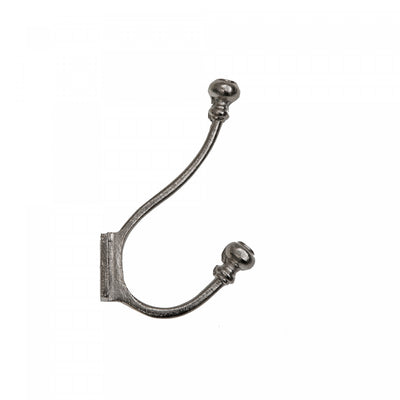 Classic Double Iron Wall Hook Nickel - Set of 2 Hooks|Crochet mural triple classique en fer nickel - ensemble de 2 crochets