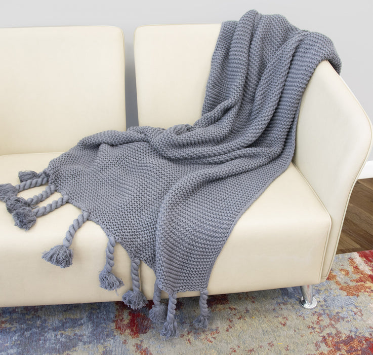 Amora Throw 50x60\" Charcoal 
