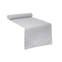 Chambray Ribbed Table Runner Light Grey - Set of 2
