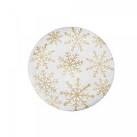 Foil Printed Snowflake Cotton Rope Placemat Gold - Set of 12
