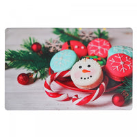 Plastic Placemat Festive Macarons - Set of 12