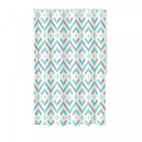 14pc Set Peva S. Curtain 12 Hooks and Bathmat Geo Diamond Shower Curtains