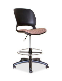 Tygerclaw Adjustable Rolling Swivel with Backrest Bar Stool 