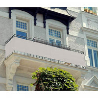 Privacy Balcony Cover Ivory Drapes and Blinds