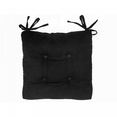 Black Chair Pad - Set of 2|Coussin de chaise noir - ensemble de 2